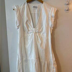 Steve Madden White V-Neck Dress Large